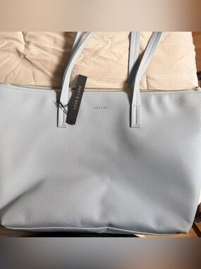Light Blue Zip Tote